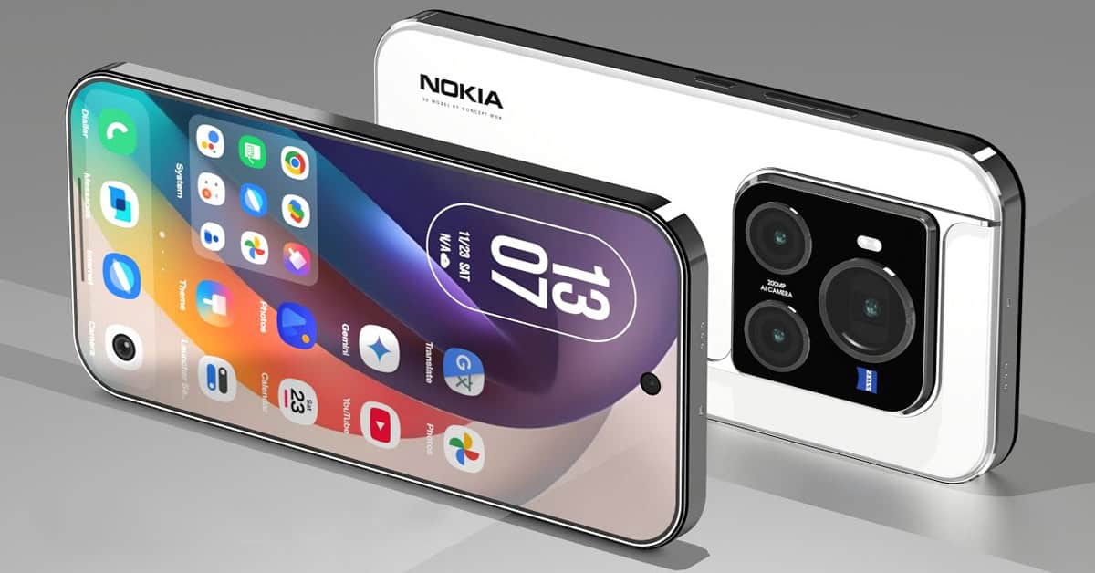 Especificações do Nokia Porsche Mini 2025: câmeras de 200 MP, bateria de 10200 mAh!
